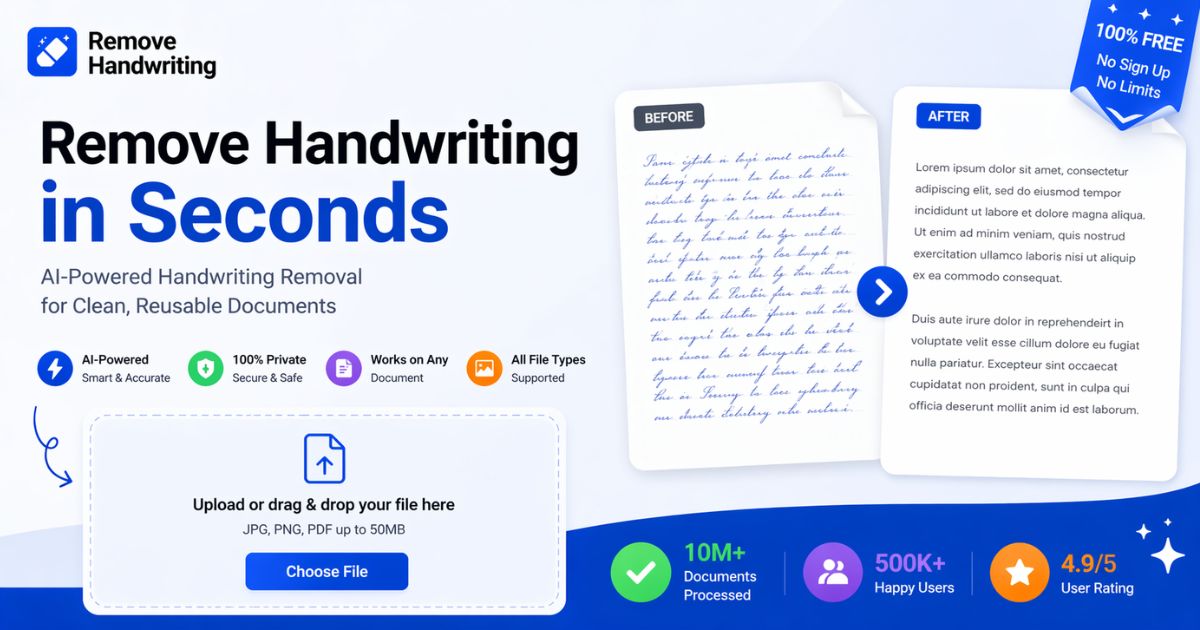 Remove Handwriting