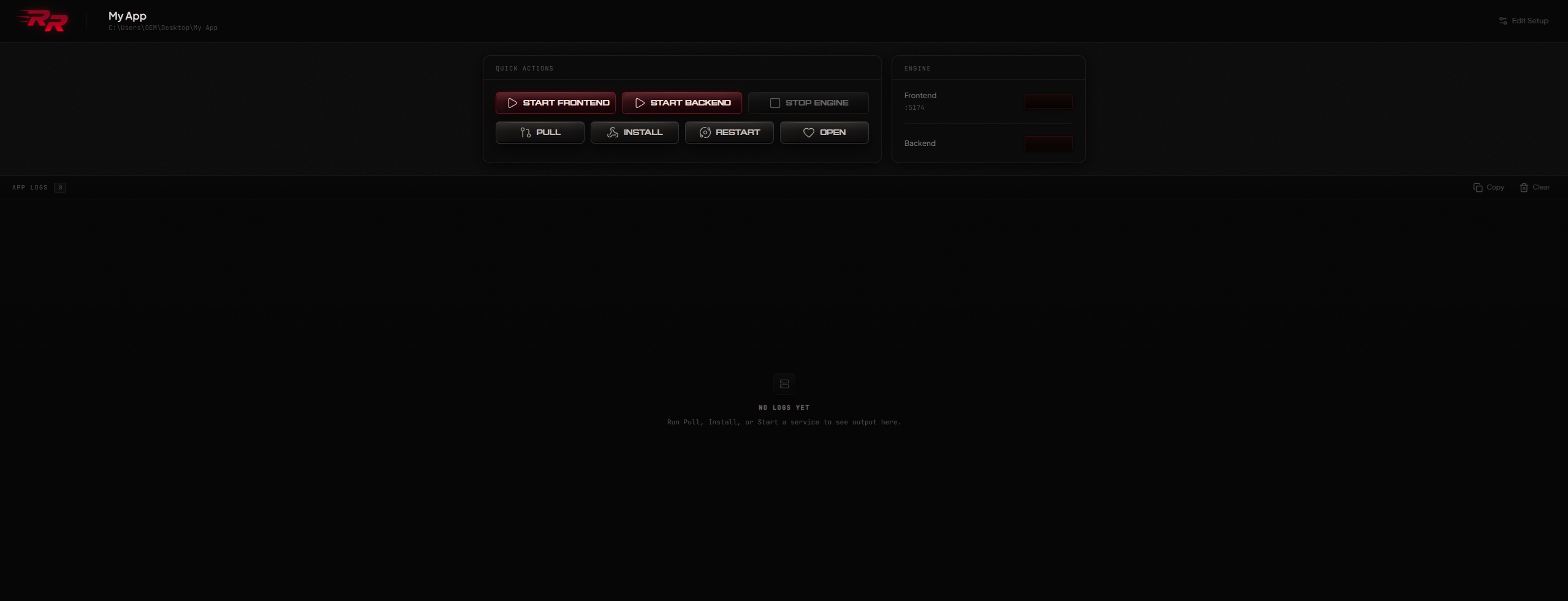 RepoRunner screenshot 2