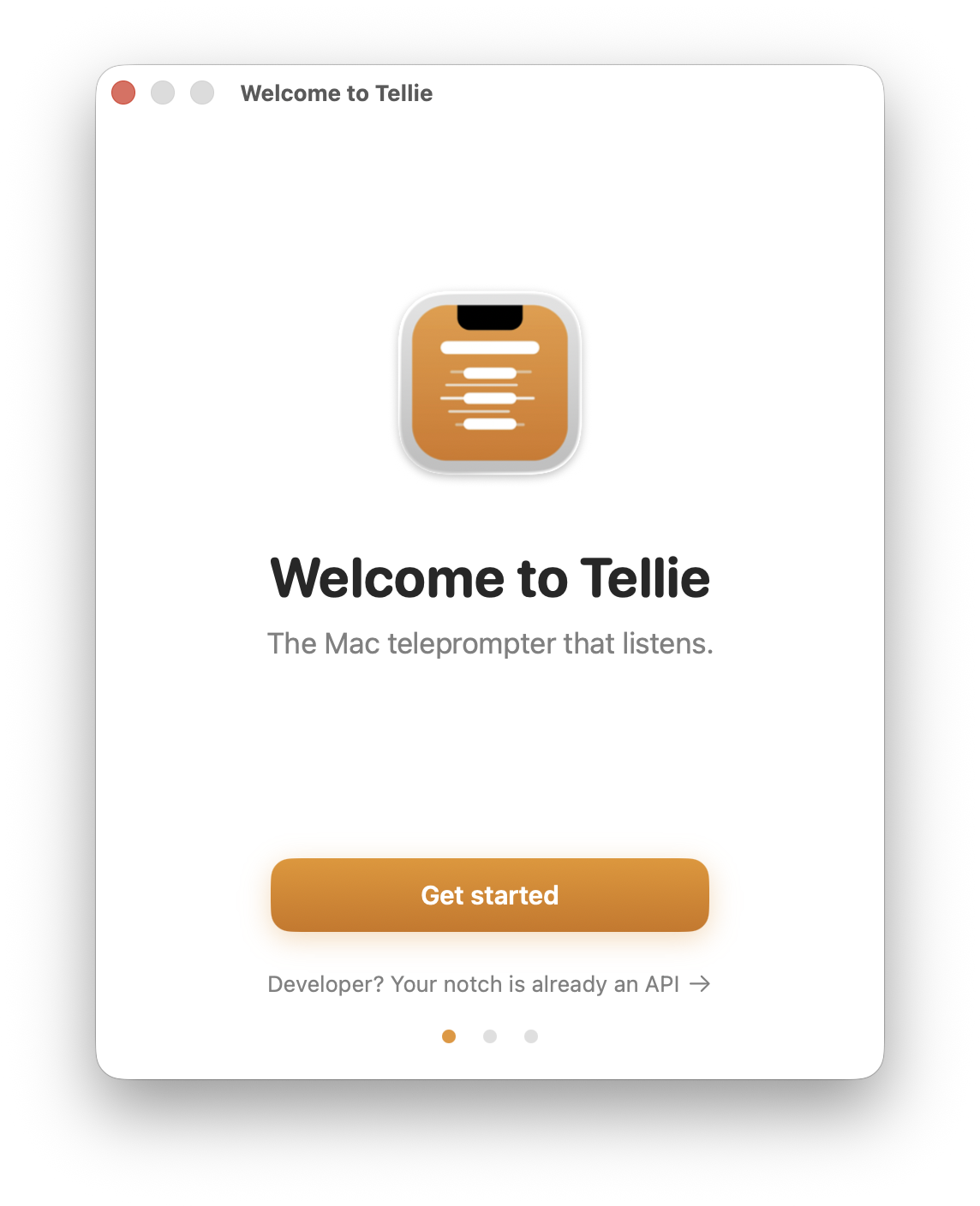 Tellie · The Mac Teleprompter That Follows Your Voice screenshot 2