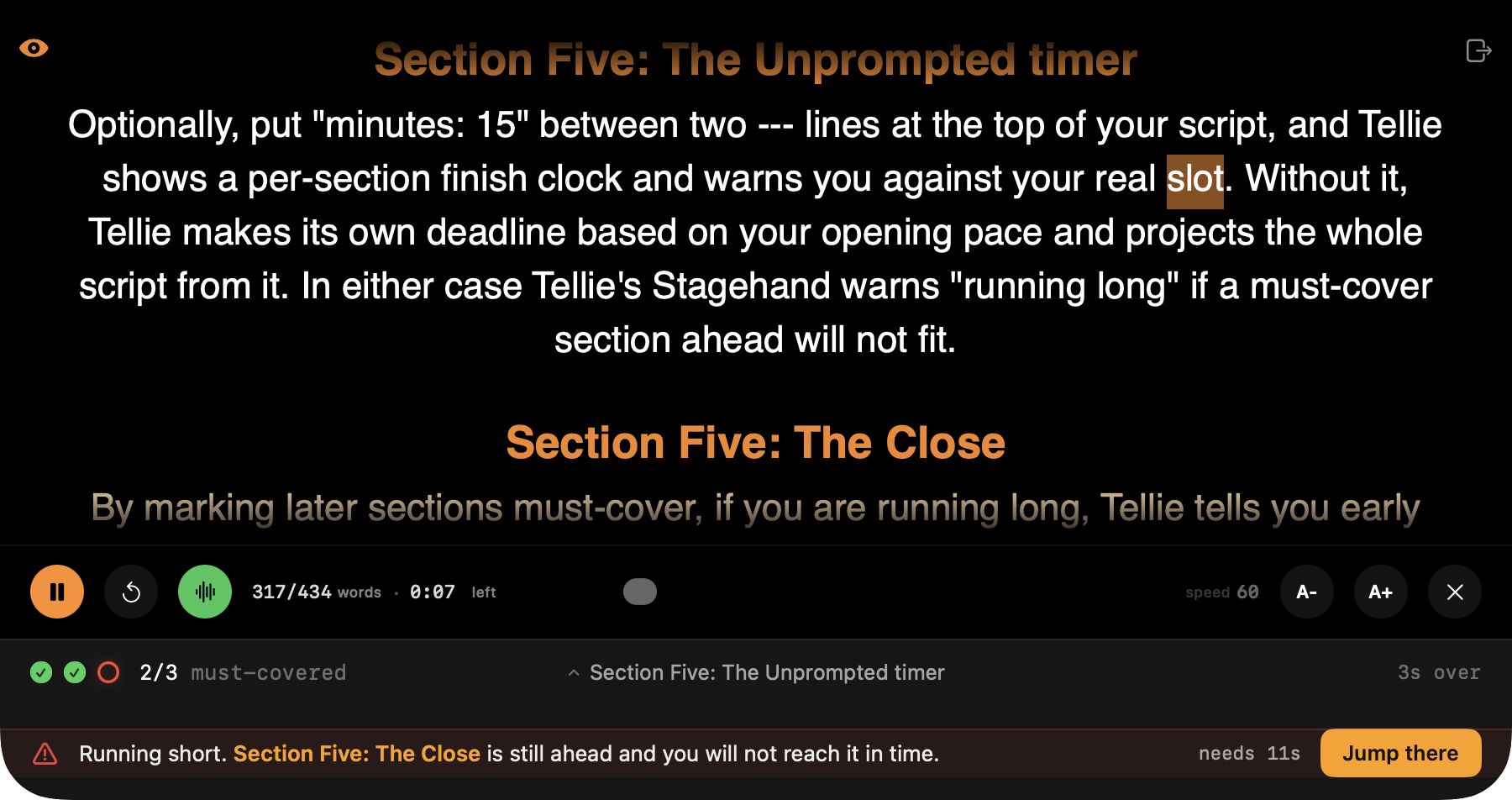 Tellie · The Mac Teleprompter That Follows Your Voice screenshot 5