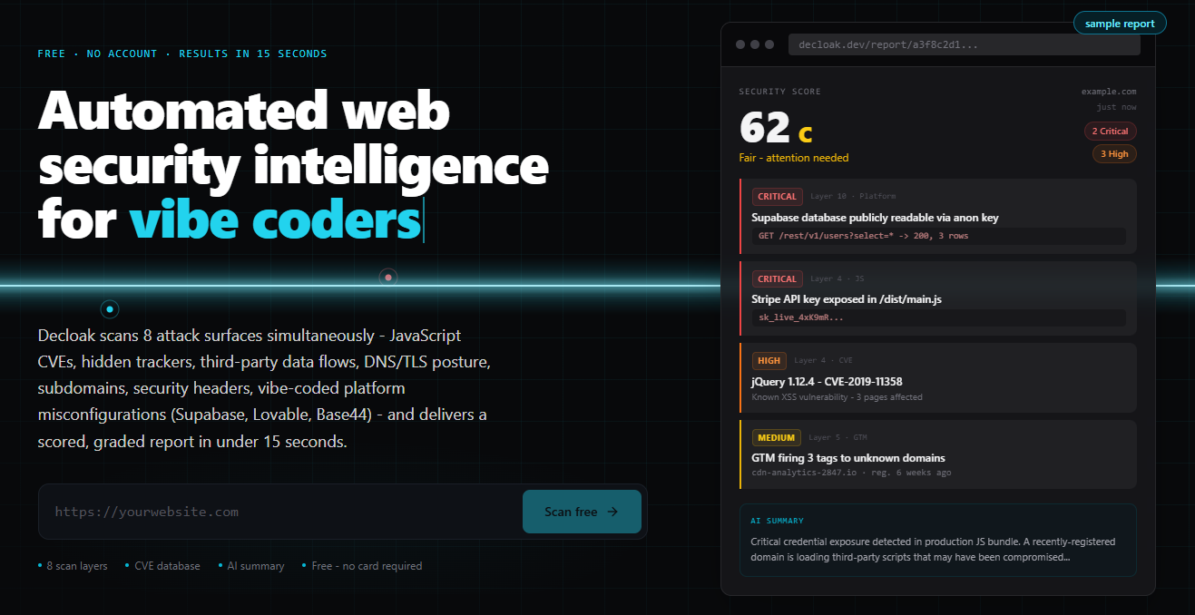 Decloak screenshot 2