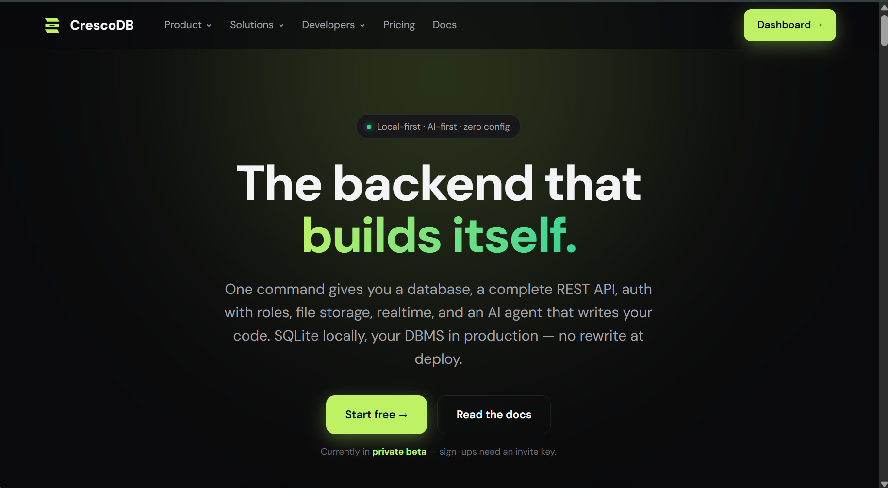 CrescoDB screenshot 2
