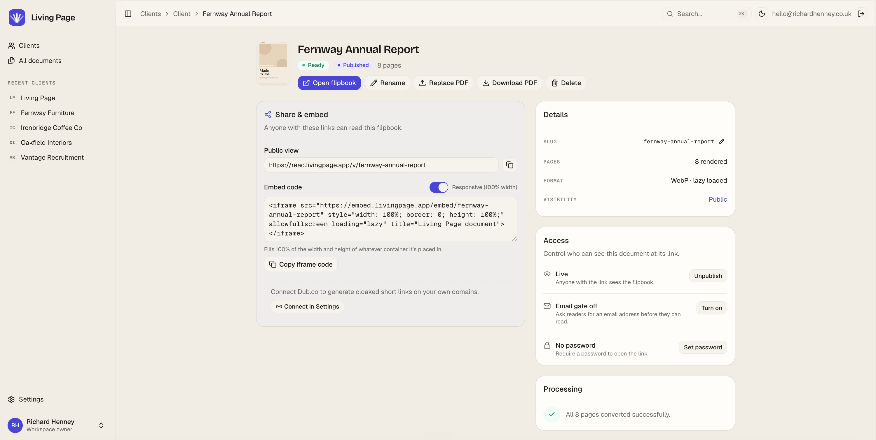 Living Page screenshot 3