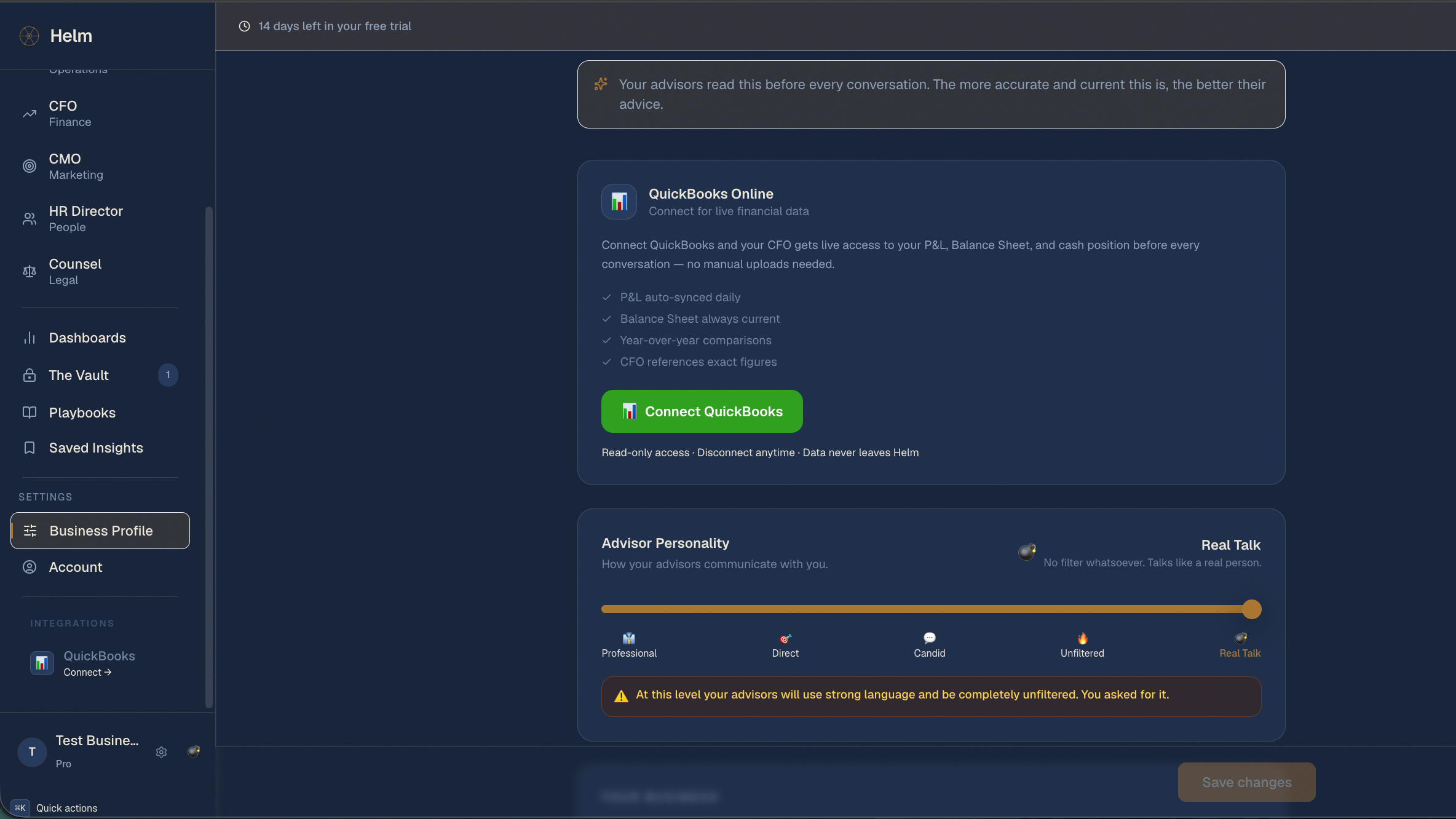 Helm screenshot 2