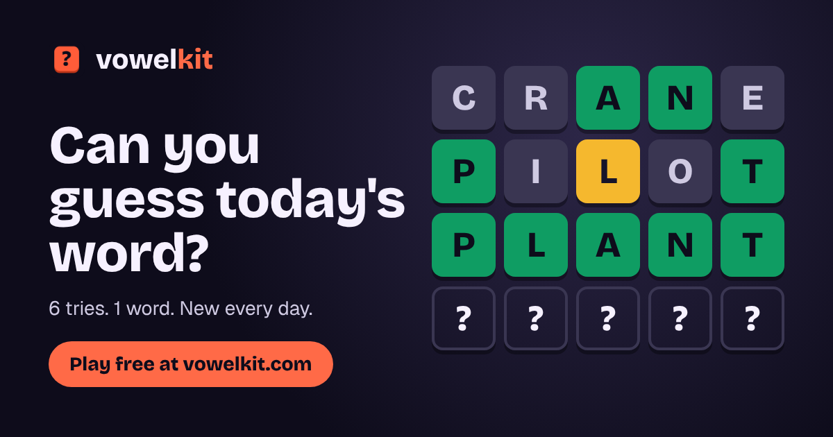 Vowelkit: Daily Word Guessing Game