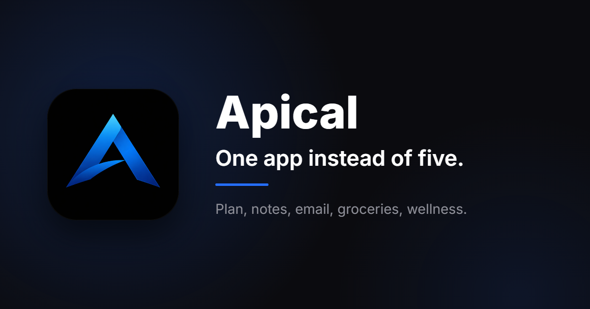 Apical: Planner, Tasks & Email