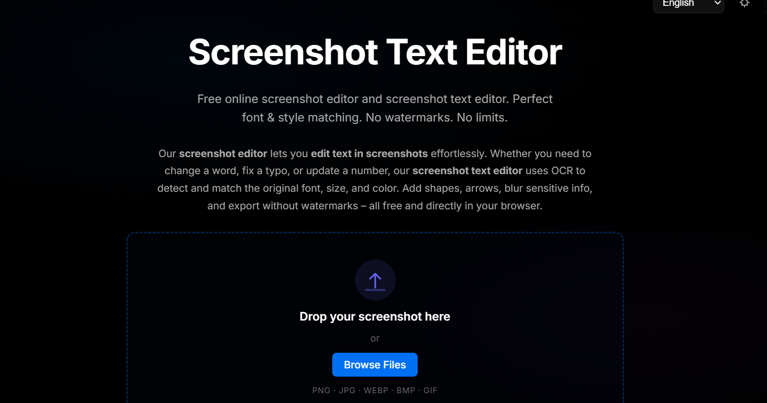 Screenshot Text Editor