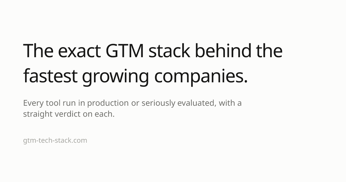 GTM Tech Stack