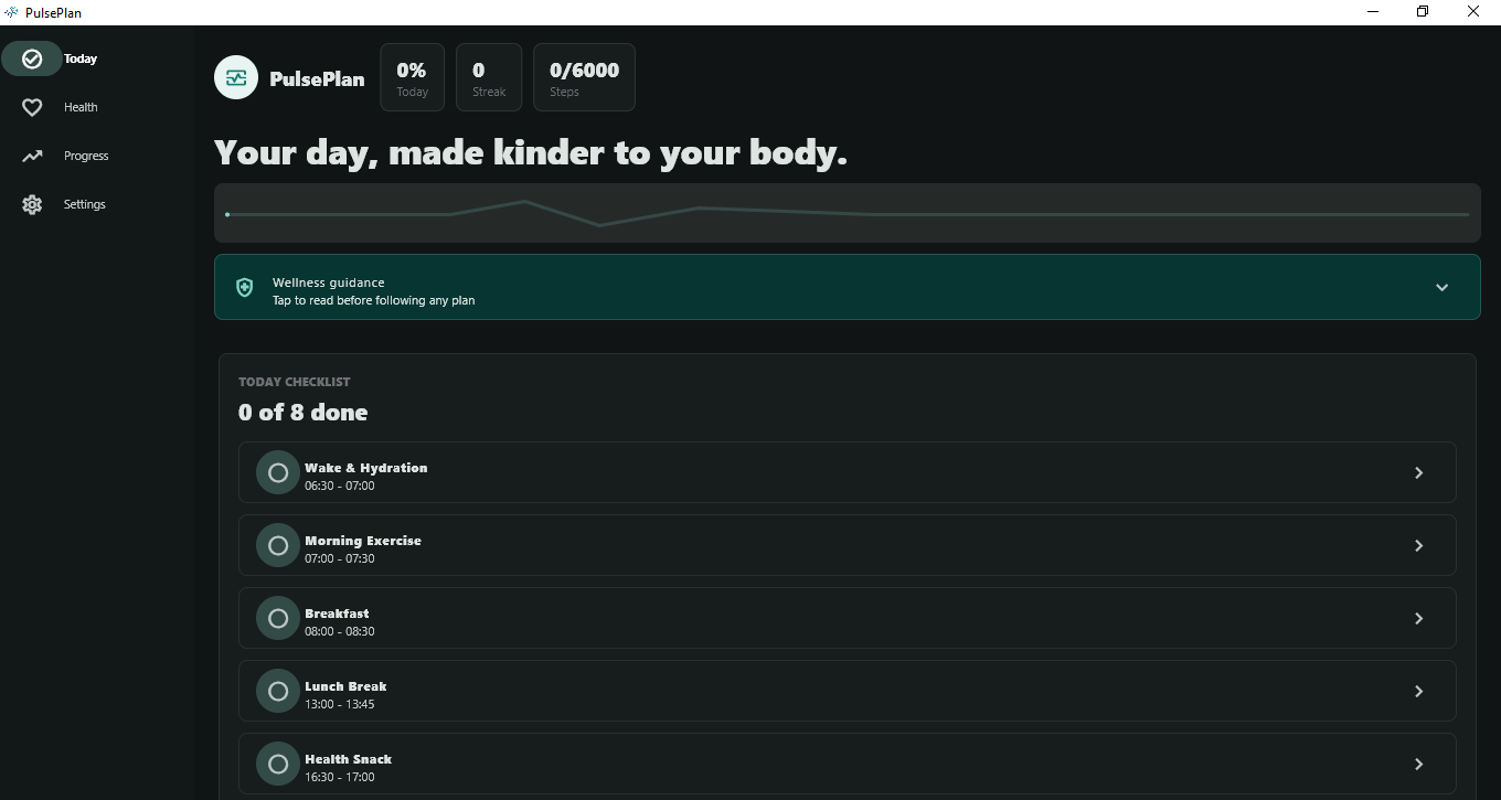 PulsePlan screenshot 2